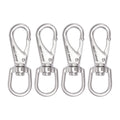 Shonan Stainless Steel Flag Clips For Flagpole Rope- 4 Pack 3.5 Inch Swivel Snap Hook Flag Pole Clips, Diving Clips Spring Hooks