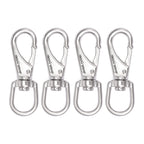 Shonan Stainless Steel Flag Clips For Flagpole Rope- 4 Pack 3.5 Inch Swivel Snap Hook Flag Pole Clips, Diving Clips Spring Hooks