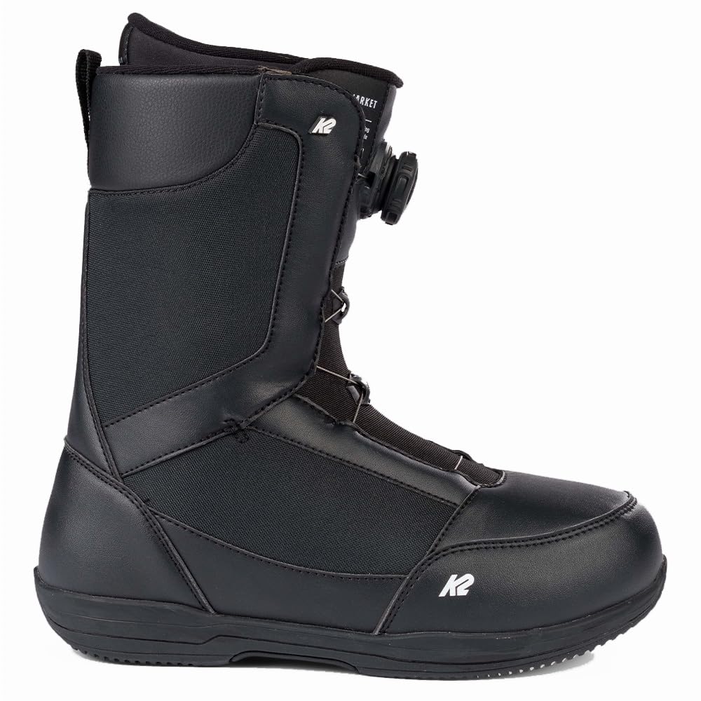 K2 Market Mens Snowboard Boots, Black, 8.5