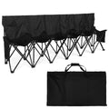 Kigley 6 Seats Folding Soccer Bench Chair Portable Team Sports Sideline Bench for Football Camp Travel Events Outdoor Seating wi