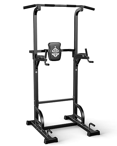 Sportsroyals Power Tower Dip Station Pull Up Bar For Home Gym Strength Training Workout Equipment, 400Lbs