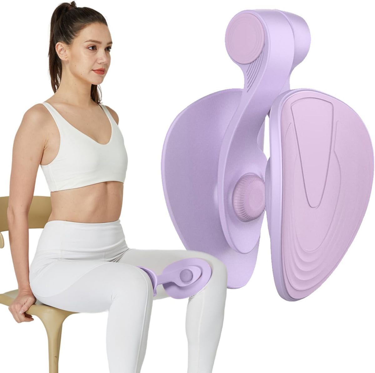 ASHASHA Hip Trainer | Thigh Master and Inner Thigh Exercise Equipment | Floor Exerciser Device | Training Tool | for Home, Gym,