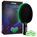 Stiga Prism Led Ping Pong Paddle - 5 Led Color Cycles - Color Gradient Mode - Includes 3 Glow-In-The-Dark Balls - 1.5Mm Sponge W