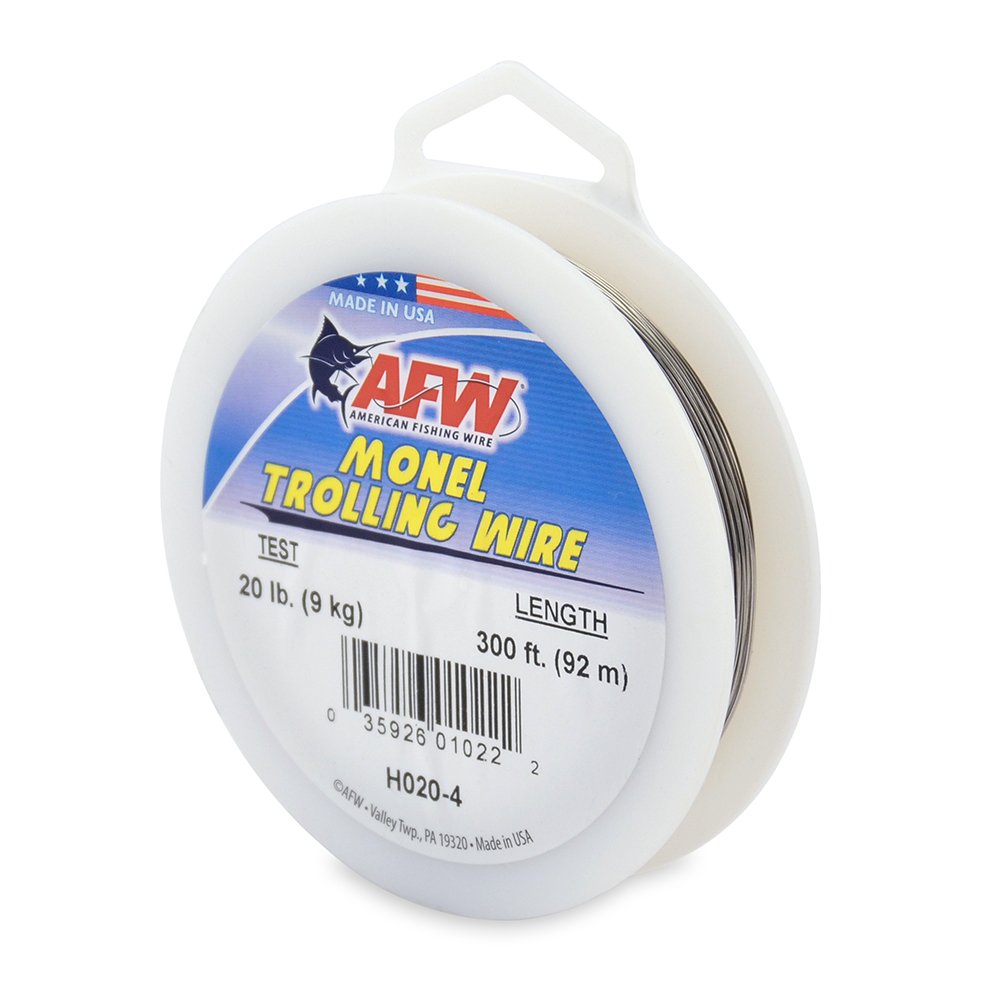 American Fishing Wire Monel Trolling Wire (Single Strand), Bright Color, 20 Pound Test, 300-Feet