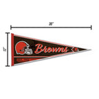 Rico Industries Nfl Football Cleveland Browns Classic 12'' X 30'' Felt Wall D  Cor Pennant - Great For Home/Bed Room/Man Cave D