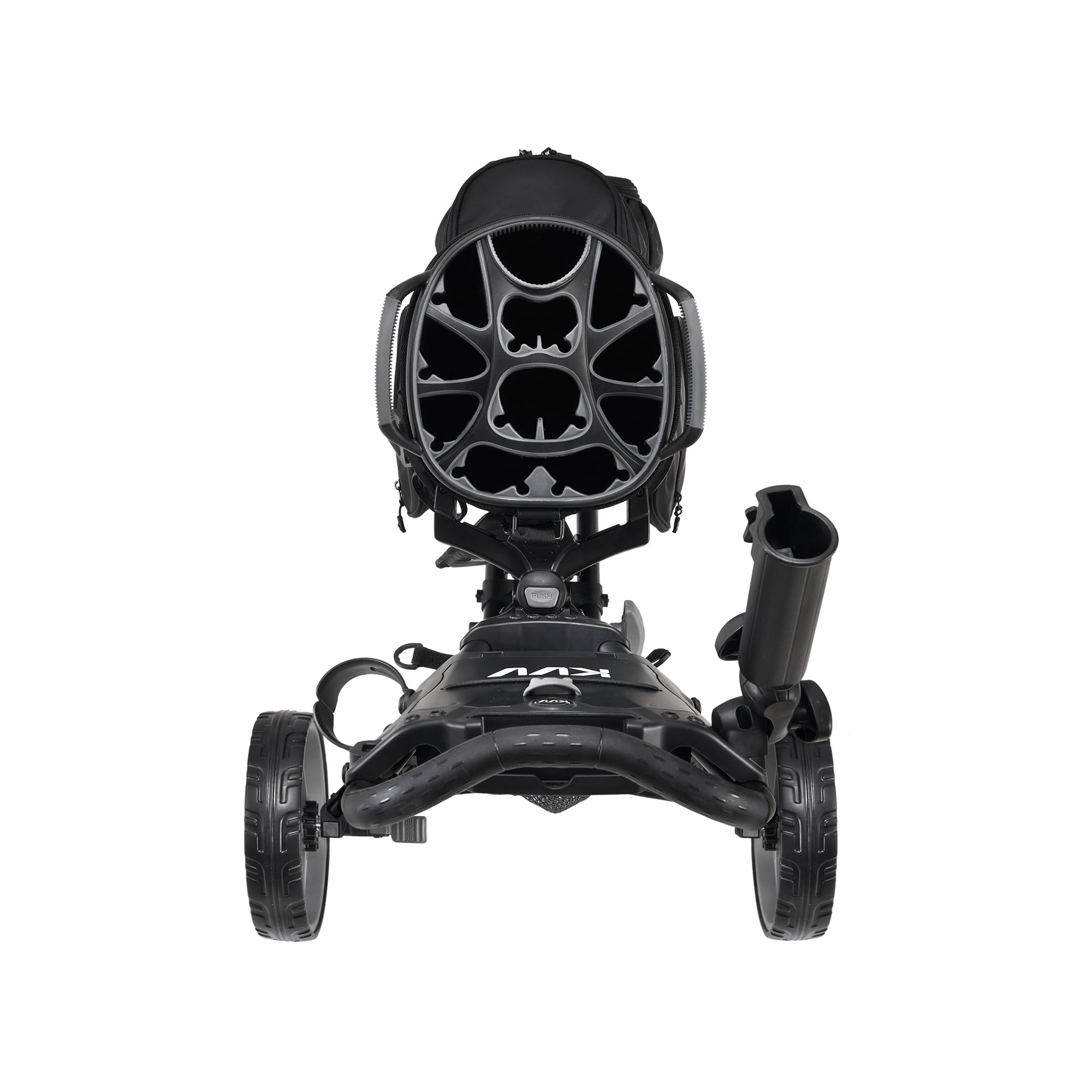 Kvv 3 Wheel 360 Rotating Front Wheel Foldable/Collapsible Golf Push Cart With Foot Brake Open And Close In One Second-Free Umbre
