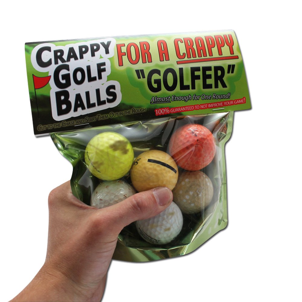 Gears Out Crappy Golf Balls For A Crappy Golfer - Funny Gag Gifts For Golfers Guaranteed Not To Improve Your Golf Game Includes