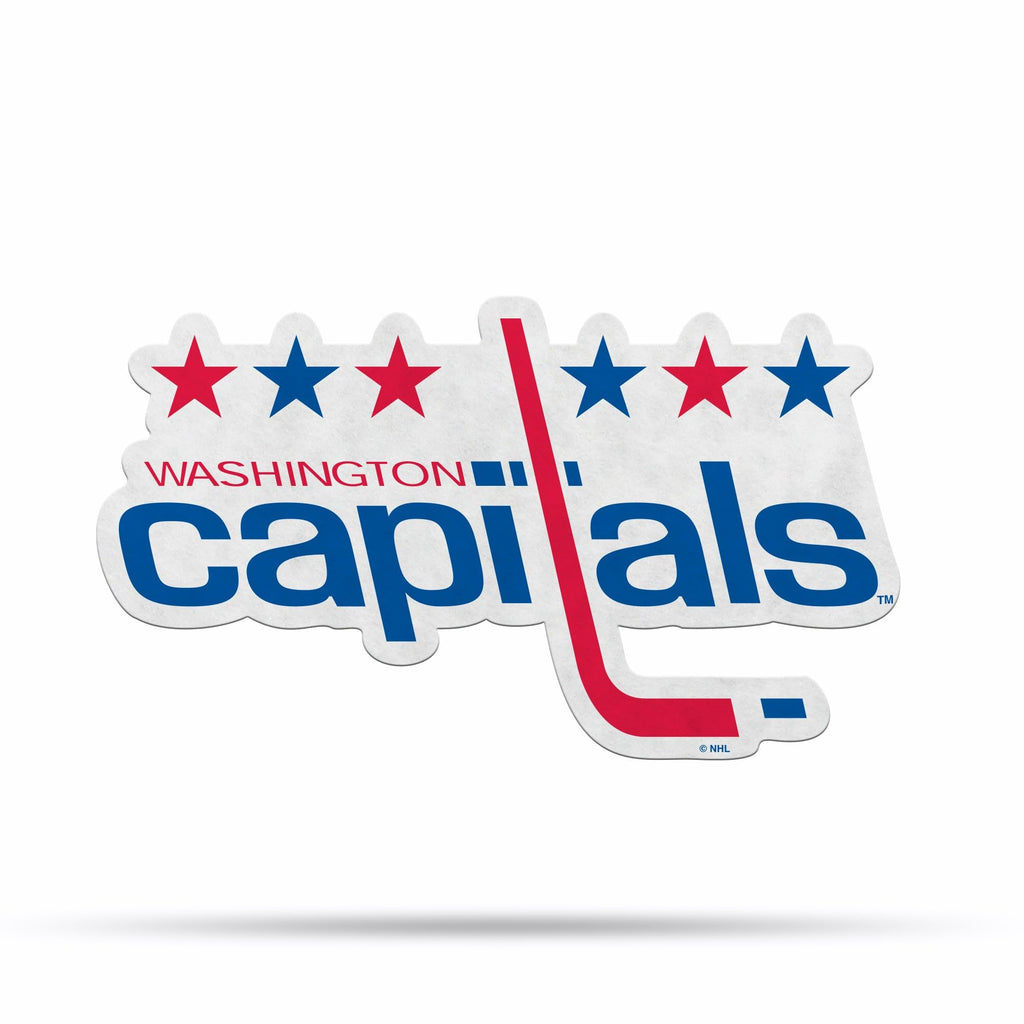 Rico Industries Nhl Washington Capitals Retro Shape Cut Pennant - Home And Living Room D  Cor - Soft Felt Ez To Hang