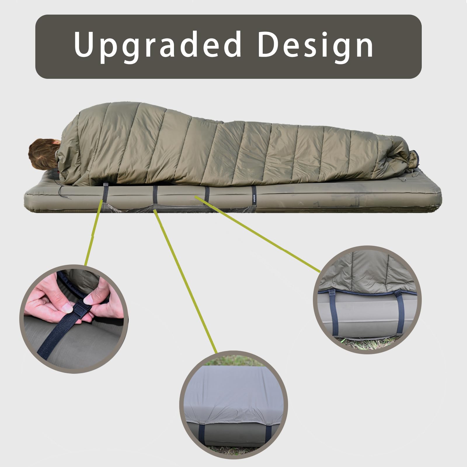 Onewind Top Quilt, Lightweight Portable Camping Sleeping Bag With Draft Collar, Footbox And Pad Attachment Straps Quilt Poncho F