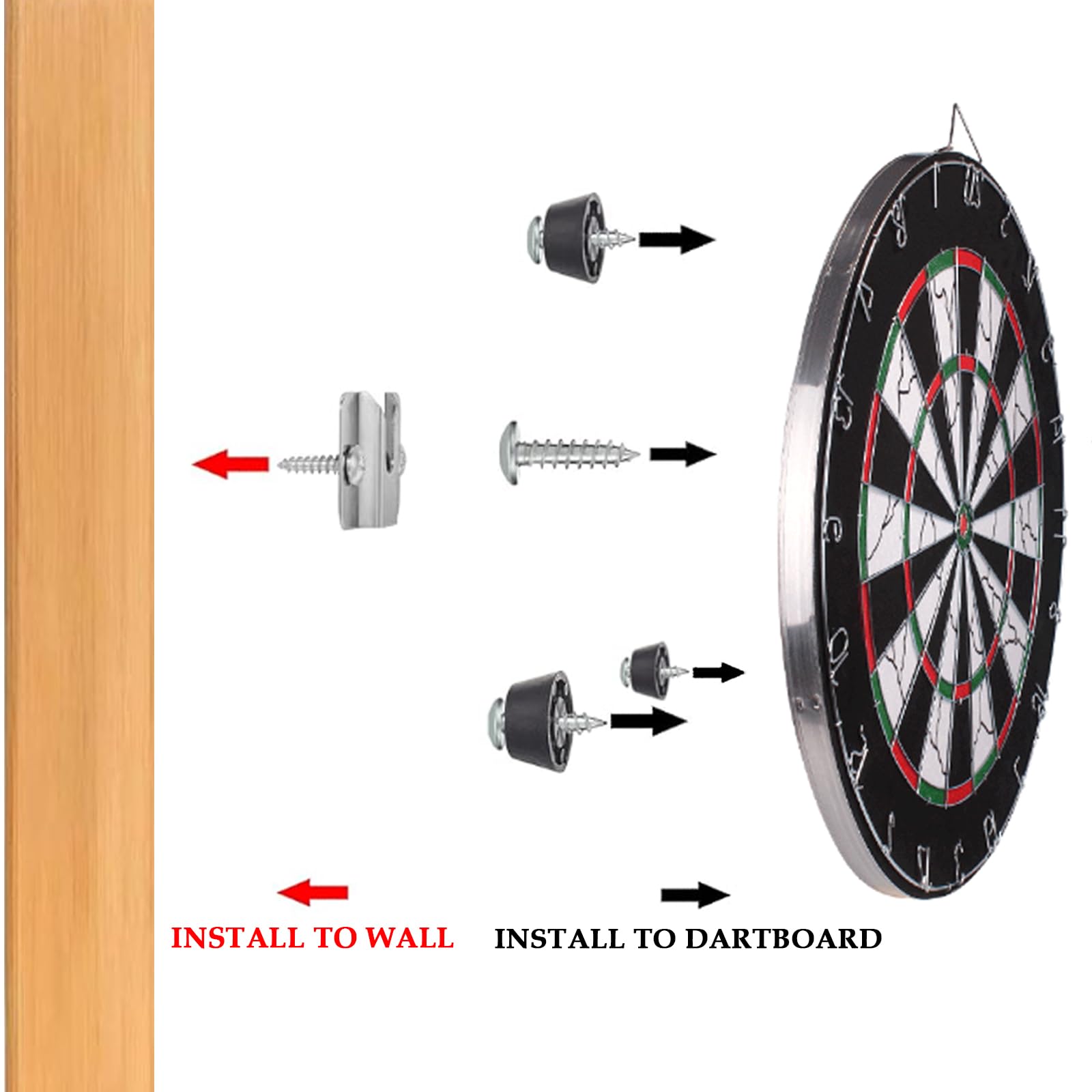 Aifeier Et Dartboard Bracket Hanging Dartboards Mounting Hardware Kit For Dart Games (2 Set)