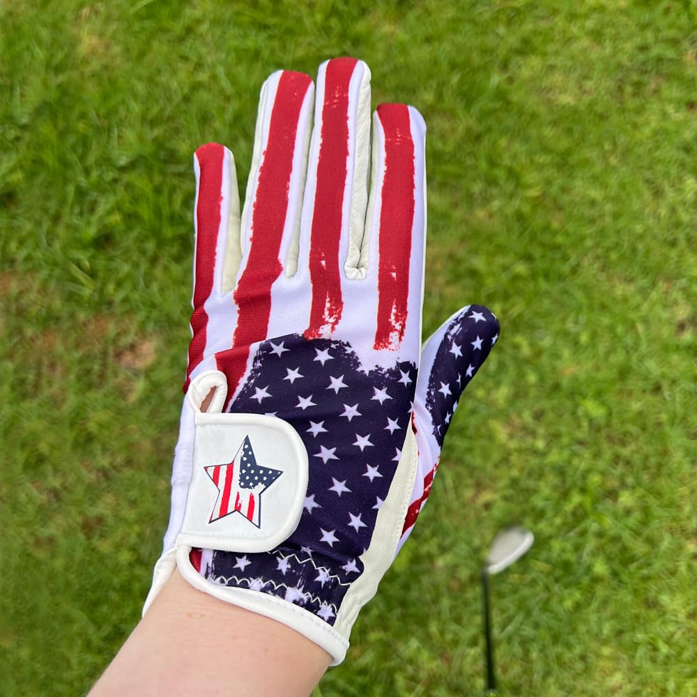 Giggle Golf Women 'S Golf Glove (Large, Worn On Left Hand, Usa)