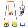 VEVOR Toddler Swing and Jumper, 2 in 1 Swing Set and Bouncer, Thick Plastic Seat with Foldable A-Frame Metal Stand, Reinforced w