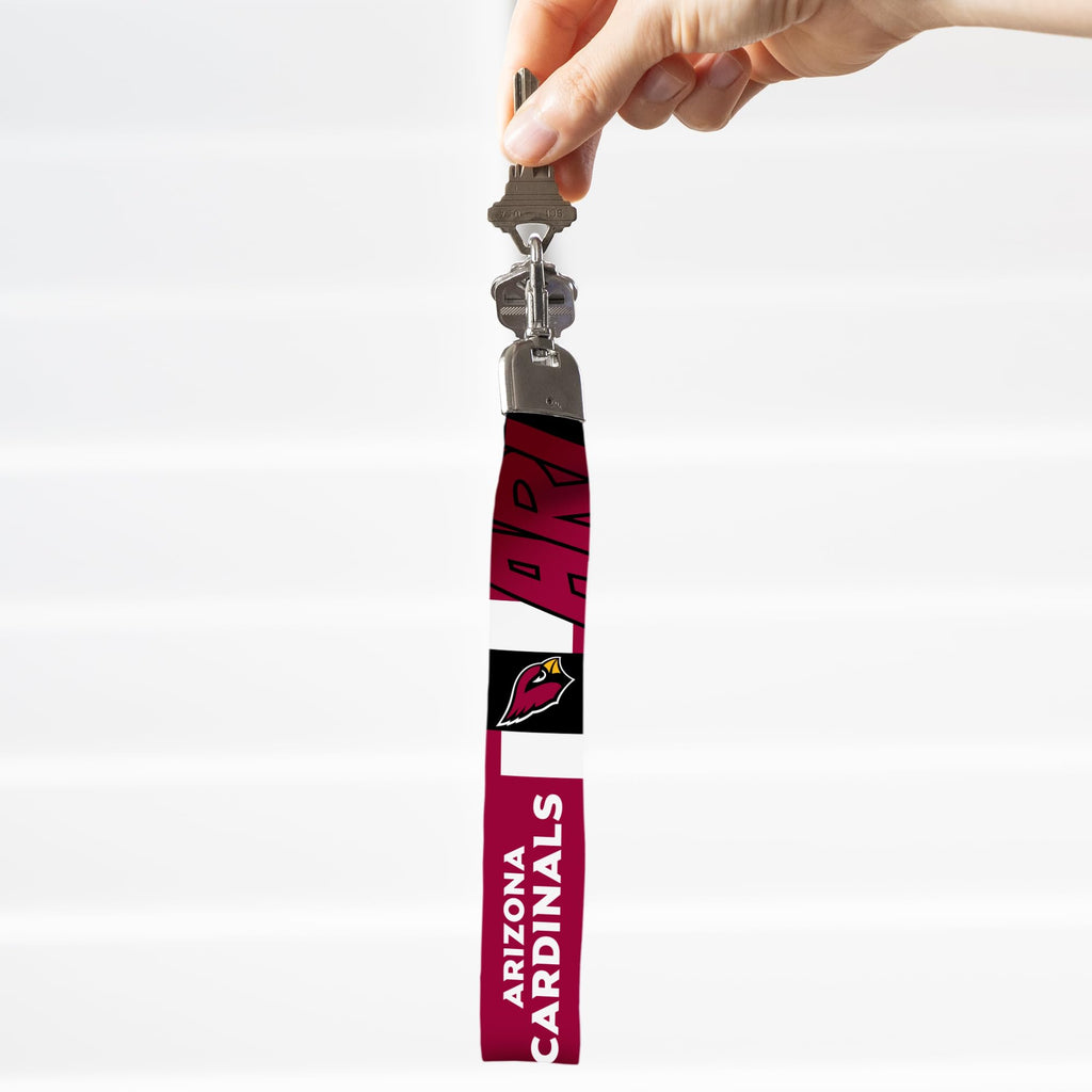Rico Industries Nfl Football Arizona Cardinals Standard Wrist Lanyard Key Chain, Cute Wristlet Strap Keychain Holder For Women M