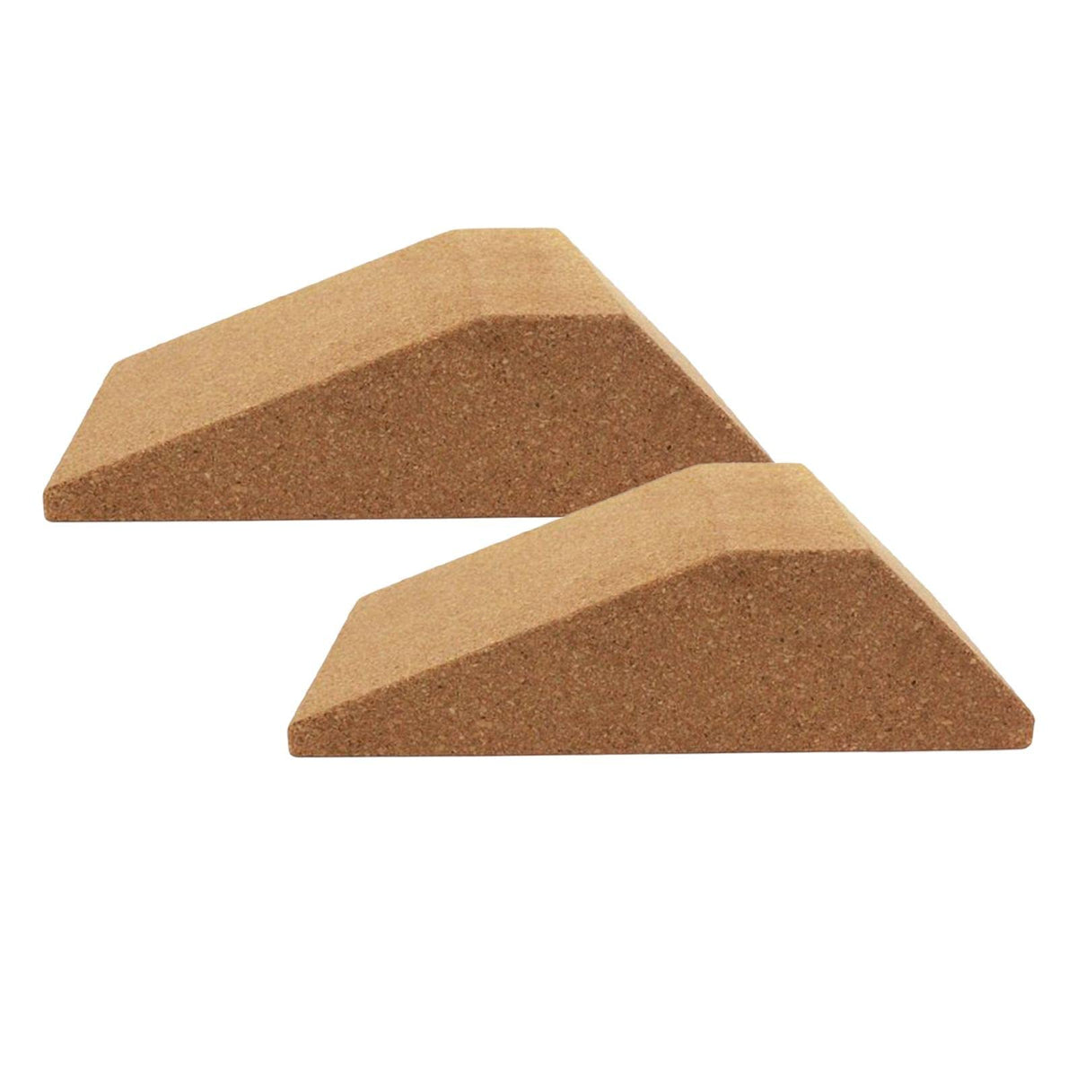 Merishopp 2pcs Cork Squat Wedge Yoga Block Incline Board Lightweight for Home Gym | Yoga Props | Yoga & Pilates | Fitness, Runni