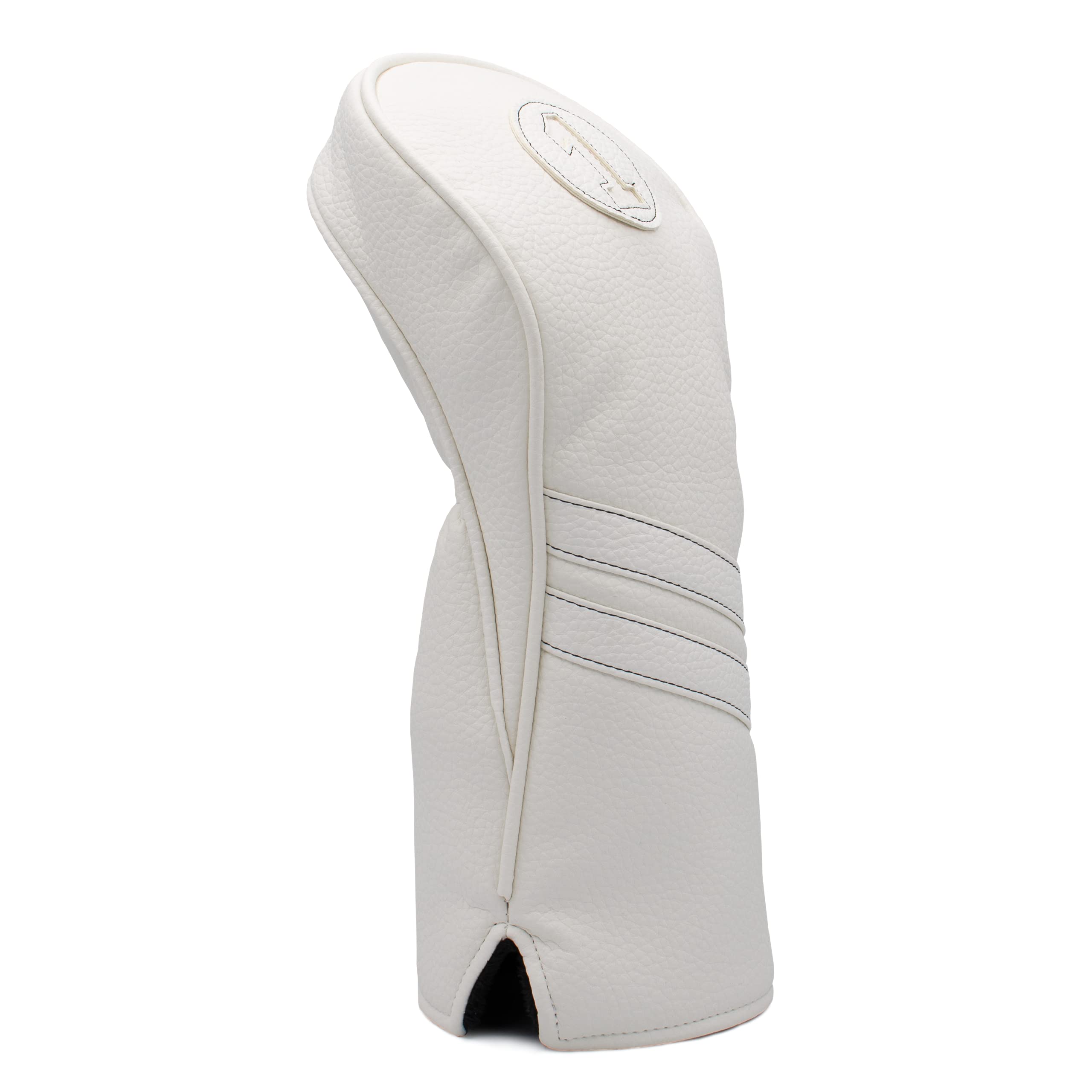 Proactive Sports Vintage Golf Club Head Covers For Driver | 1 Headcover For Up To 460Cc | Classic Leather Look | White/White