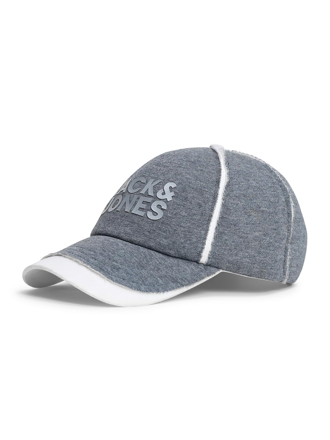Jack & Jones Men Grey Jersey Panel Baseball Cap