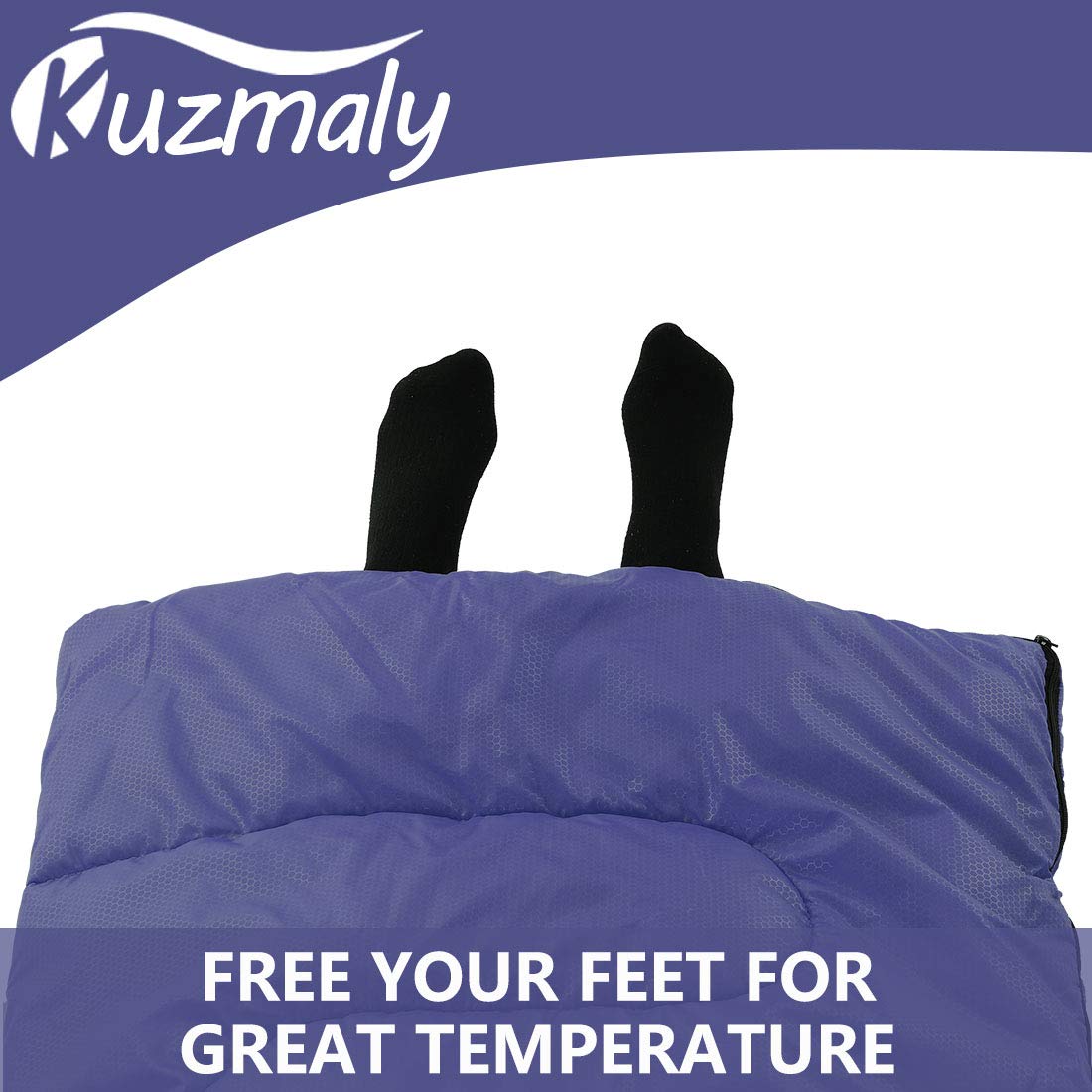 Kuzmaly Camping Sleeping Bag 3 Seasons Lightweight &Waterproof With Compression Sack Camping Sleeping Bag Indoor & Outdoor For A