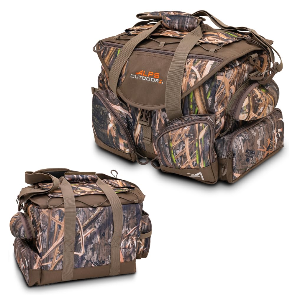 Alps Outdoorz Deluxe Floating Blind Bag - Standard Size, Mossy Oak Shadow Grass Habitat - Waterproof Hunting Duffel Bag, With Re