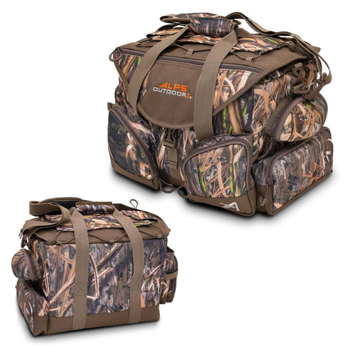 Alps Outdoorz Deluxe Floating Blind Bag - Standard Size, Mossy Oak Shadow Grass Habitat - Waterproof Hunting Duffel Bag, With Re