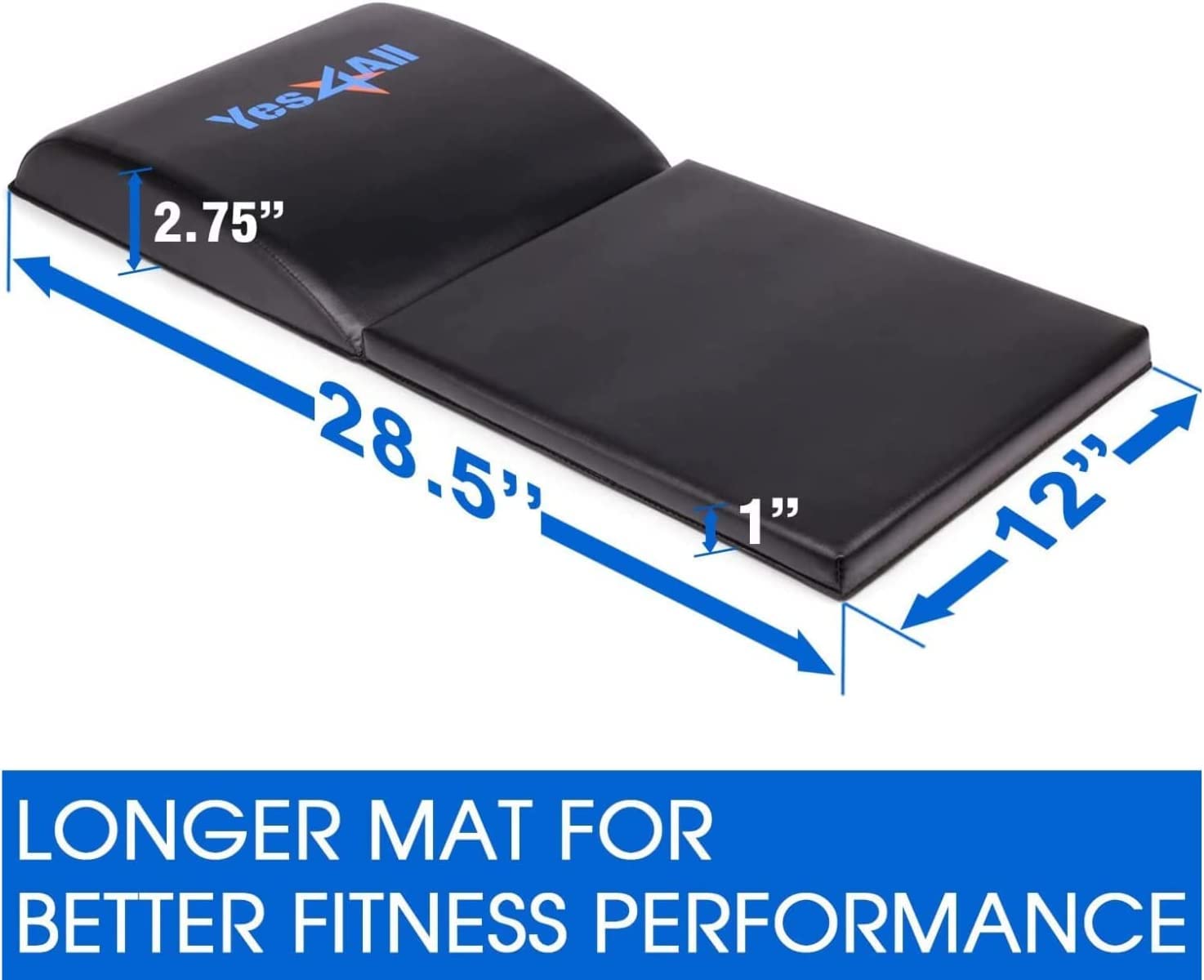 Yes4All Ab Exercise Mat With Tailbone Protecting Pad, Abdominal Wedge - Support For Abs Workout, Sit Up - Abdominal Mat Tailbone