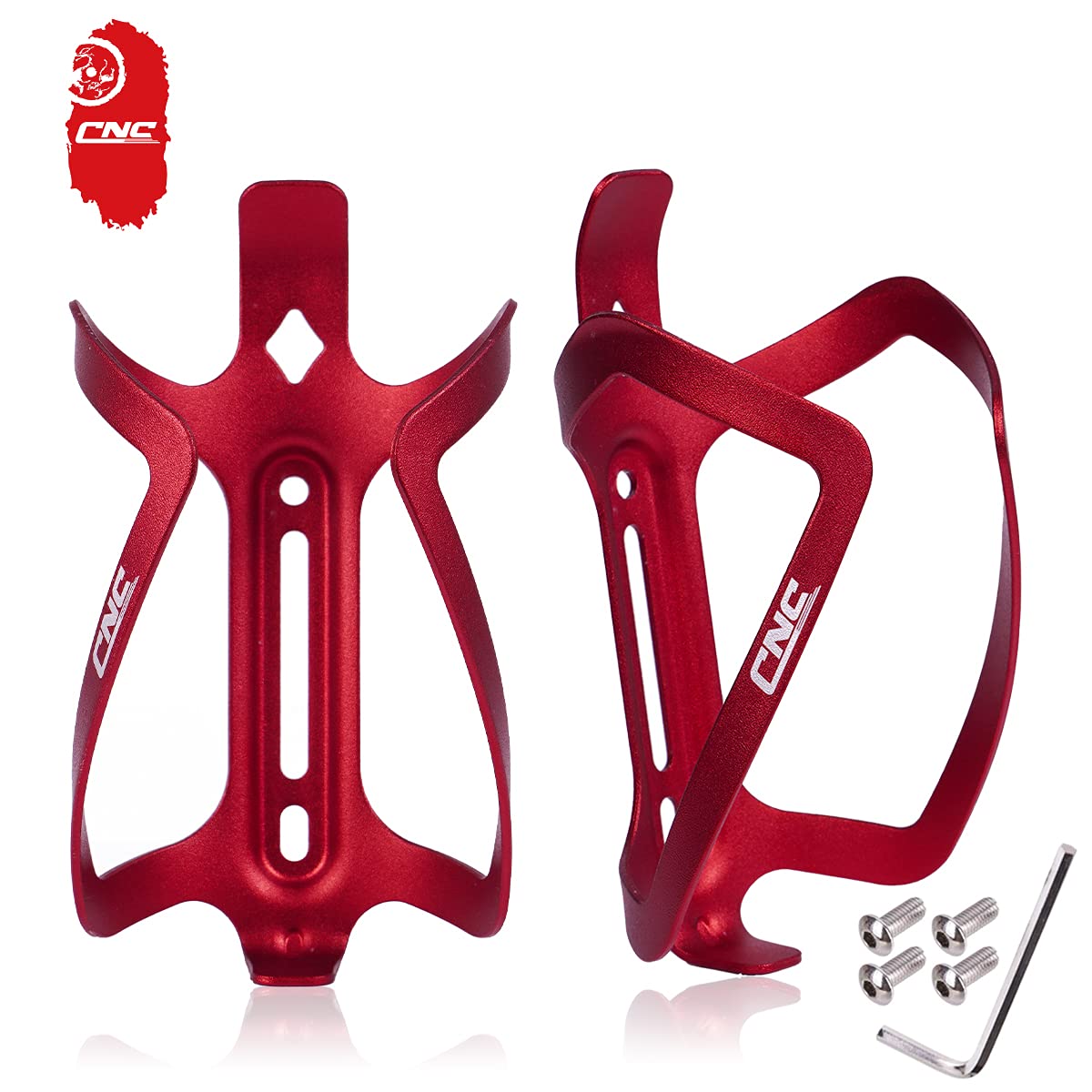 Cnc Bike Water Bottle Holder, 2-Pack Bicycle Water Bottle Cage For Road Bike/Mountain Bike,Red