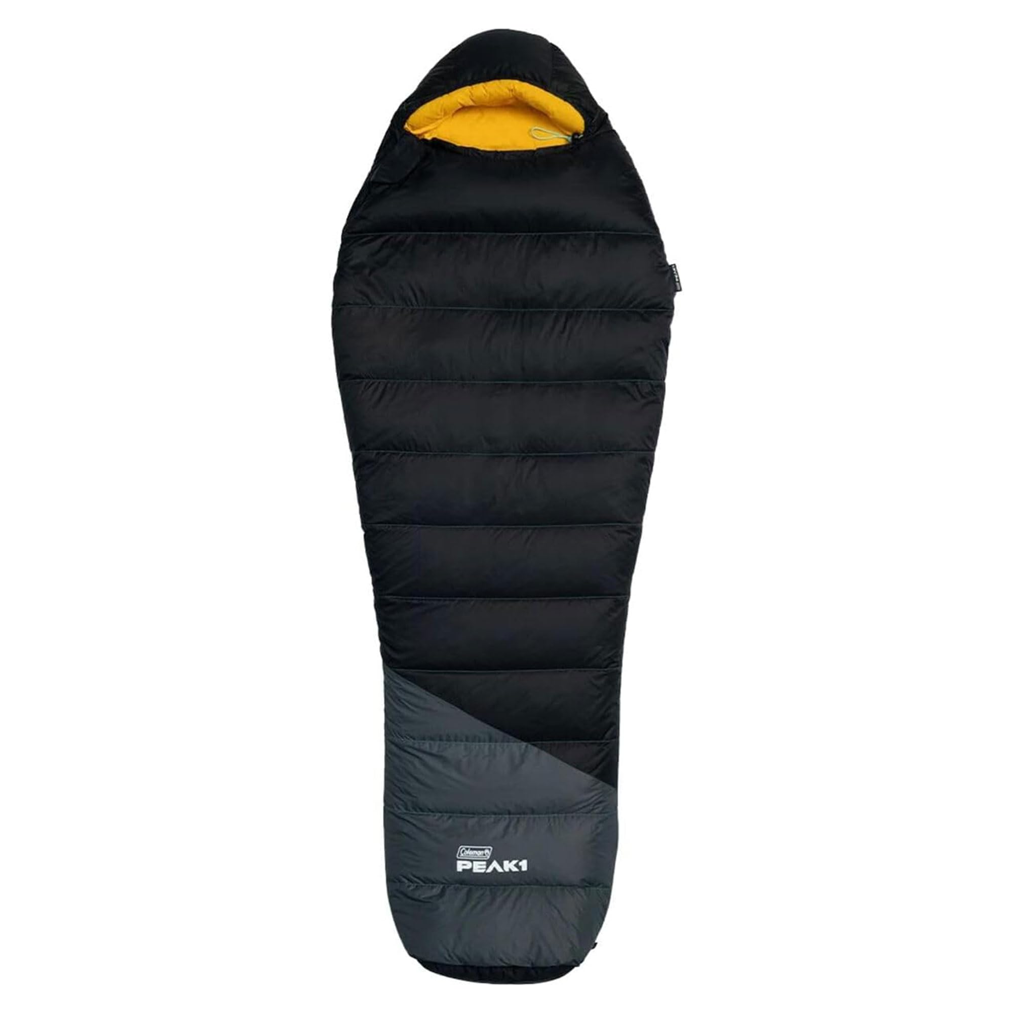 Coleman PEAK1 20 Degrees Fahrenheit 1 Person Nylon Mummy Sleeping Bag with Integrated Sleeping System and Water Repellent Shell,