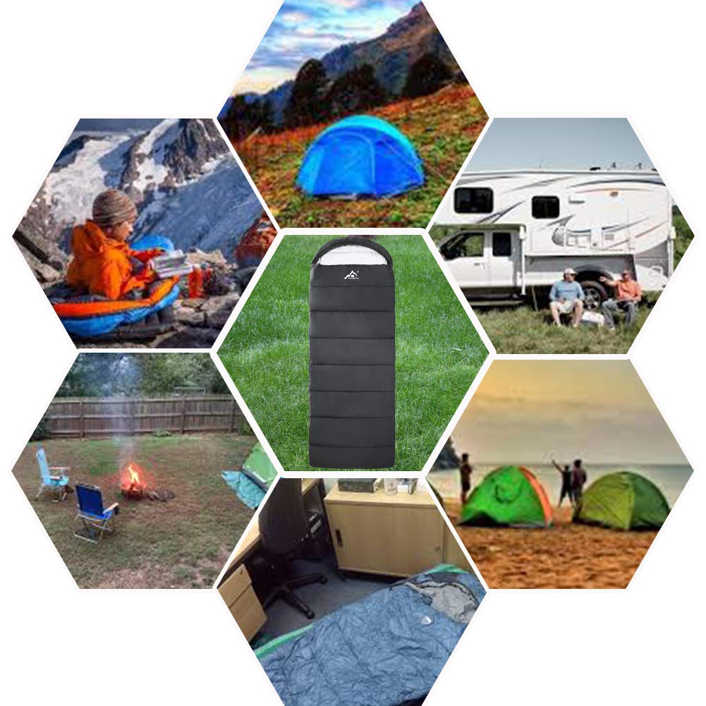 Mantuole Rectangular Heated Sleeping Bag Envelope Style 5Pcs Multi Usb Power Support Heating Pads, Operated With Battery Power B