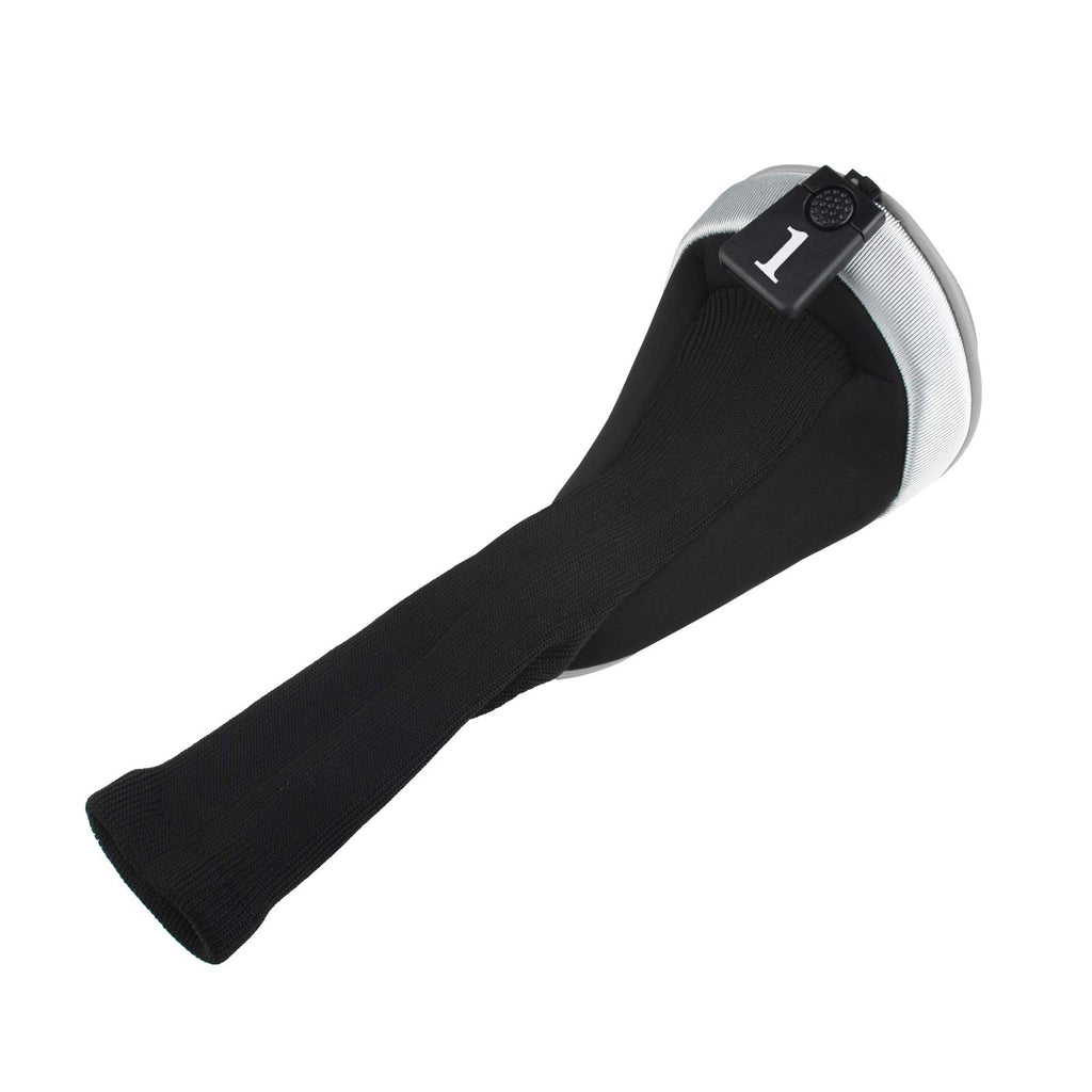Andux Golf Club Wood Head Covers 460Cc Driver Covers Long Neck Gray