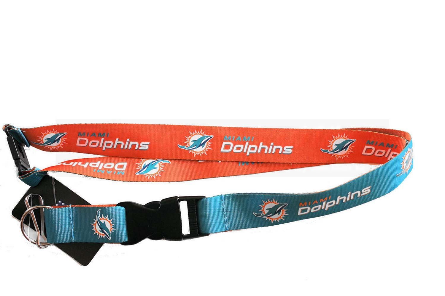 Aminco Nfl Miami Dolphins Reversible Lanyard