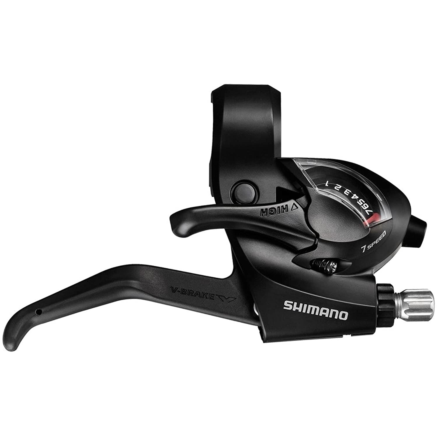 Shimano Shift/Brake Lever, Set, STEF413X7SPEED, EZFIRE PLUS2FSTEEL/RESIN, for VBrake, Black