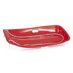Slippery Racer Downhill Sprinter Flexible Kids Toddler Plastic Cold-Resistant Toboggan Snow Sled With Pull Rope And Handles, Red