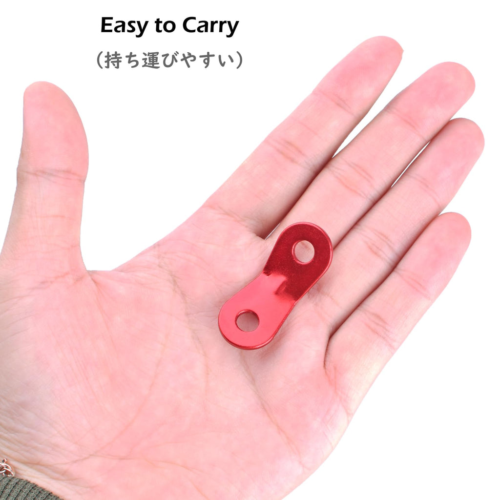 Triwonder Guyline Cord Adjuster Rope Tensioner Tent Guy Line Paracord Tightener Loop Alien Aluminum Alloy For Camping Hiking (Re