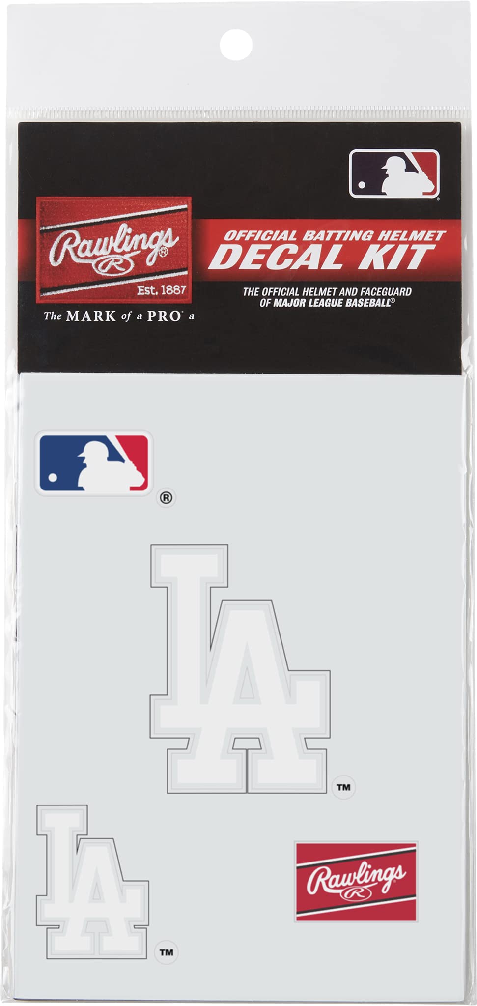 Rawlings | MLB Authentic Baseball Helmet Decal Kit | Los Angeles Dodgers