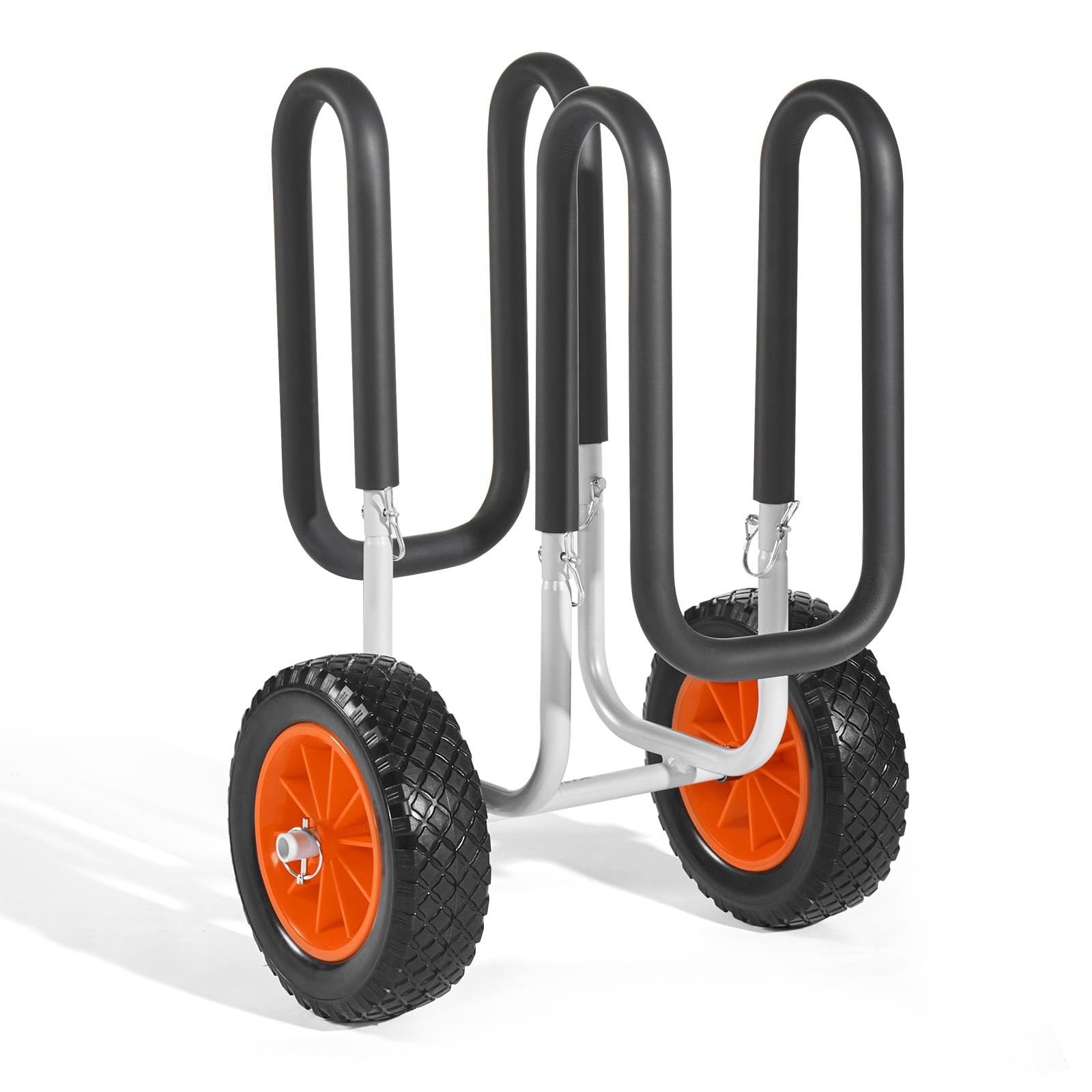 VEVOR Stand Up Board Cart, 150 lbs Surfboard Transport Cart, with 10-inch Solid Rubber Tires & Kickstands & Ratchet Strap for 2 