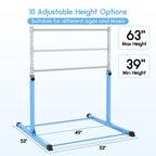 Safly Fun Gymnastics Bar For Kids Ages 3-15 For Home - Steady Steel Construction, Anti-Slip, Easy To Assemble, 3 To 5 Adjustable