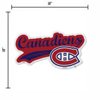 Rico Industries Nhl Montreal Canadiens Distressed Shape Cut Pennant - Home And Living Room D  Cor - Soft Felt Ez To Hang