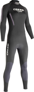 Cressi Fast 1 mm Lady Monopiece Wetsuits, Black/Lilac, M