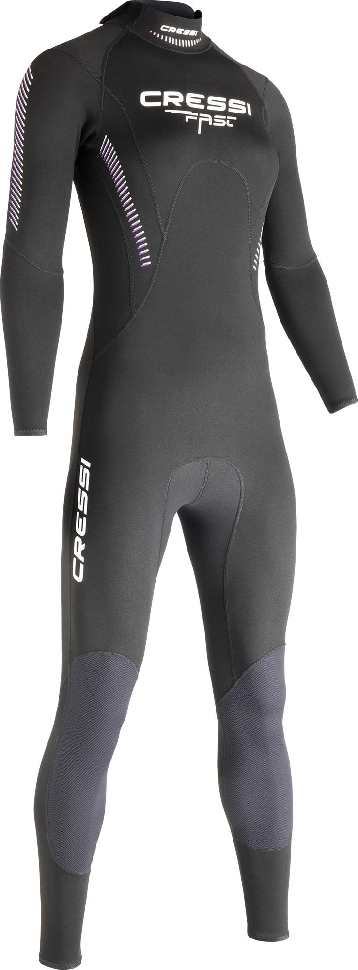 Cressi Fast 1 mm Lady Monopiece Wetsuits, Black/Lilac, M