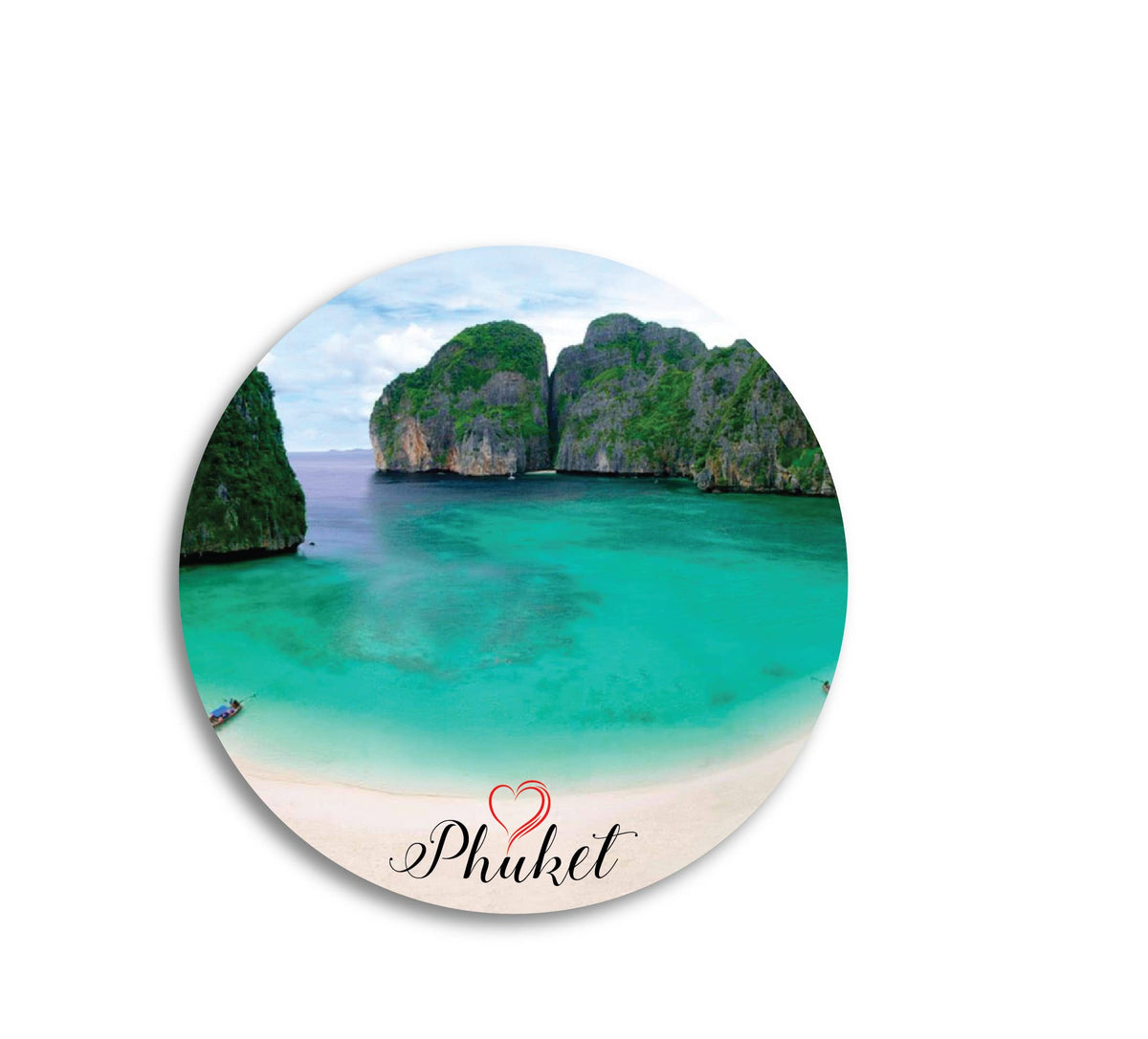 Thailand Phuket Fridge Magnets Souvenir Travel/Home/Kitchen Refrigerator Dcor Multicolor (Pack of 1) L x H 3 x 3 Inch (Design 7)