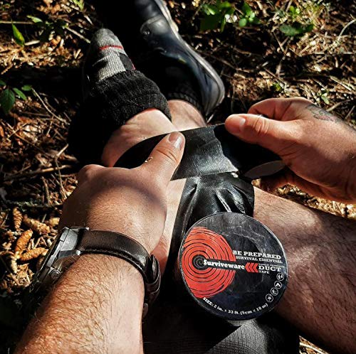 Surviveware Waterproof Duct Tape, Heavy Duty With Easy Tear Technology For Camping, Outdoors Adventures And Survival Kits