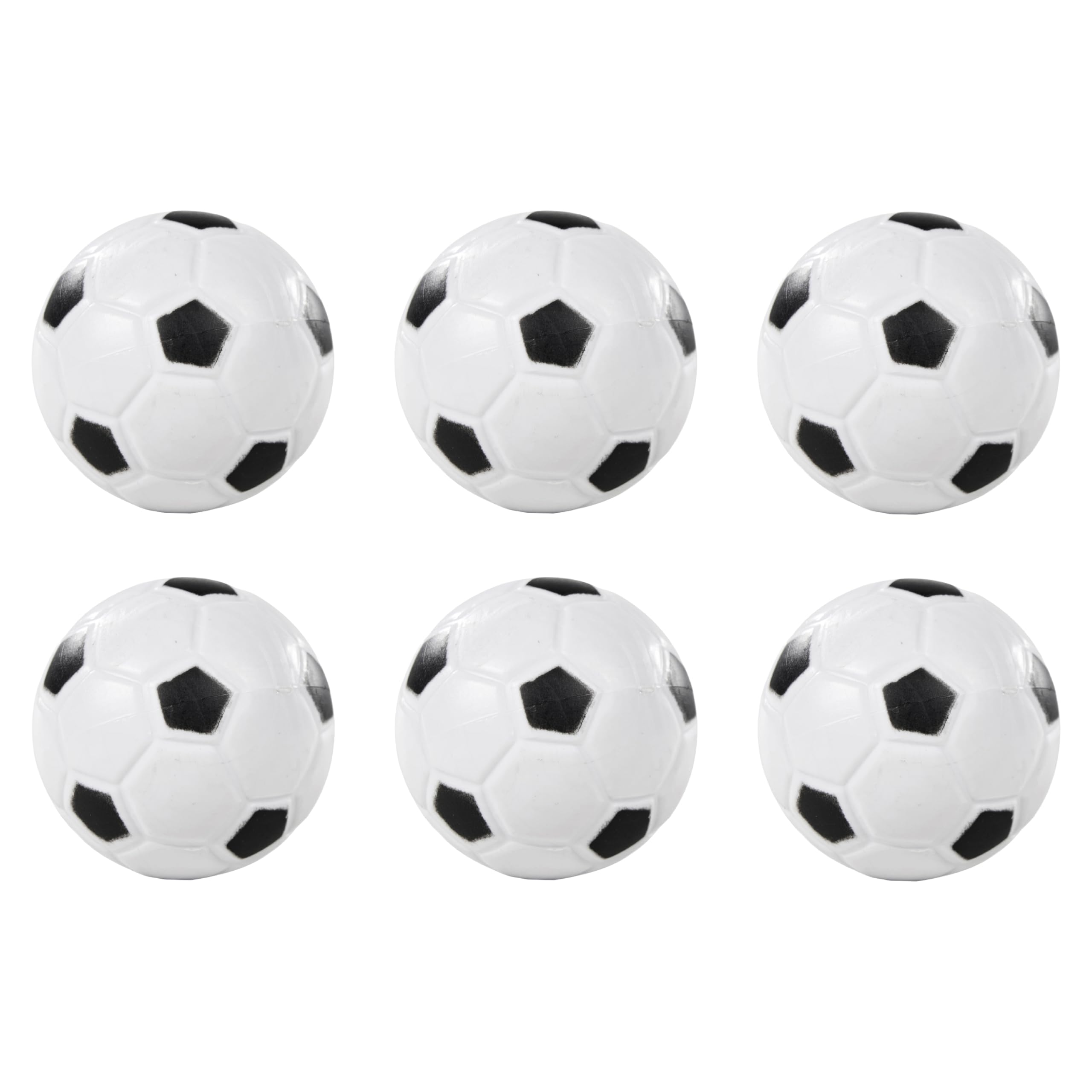Barrington Foosball Replacement Balls, Set of 6, 36mm Black and White Soccer Pattern, Durable Table Soccer Accessories