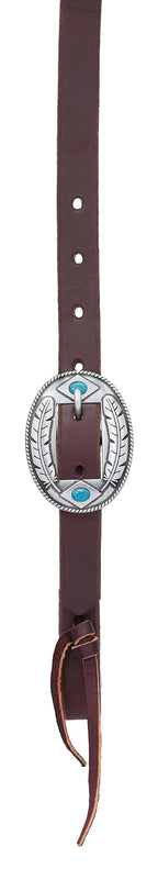 Weaver Leather 10-0606 Working Tack Designer Hardware Sliding Ear Headstall, Feather