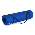 CAP Barbell High Density Exercise Yoga Mat with strap, 68x24x1/2 - Blue