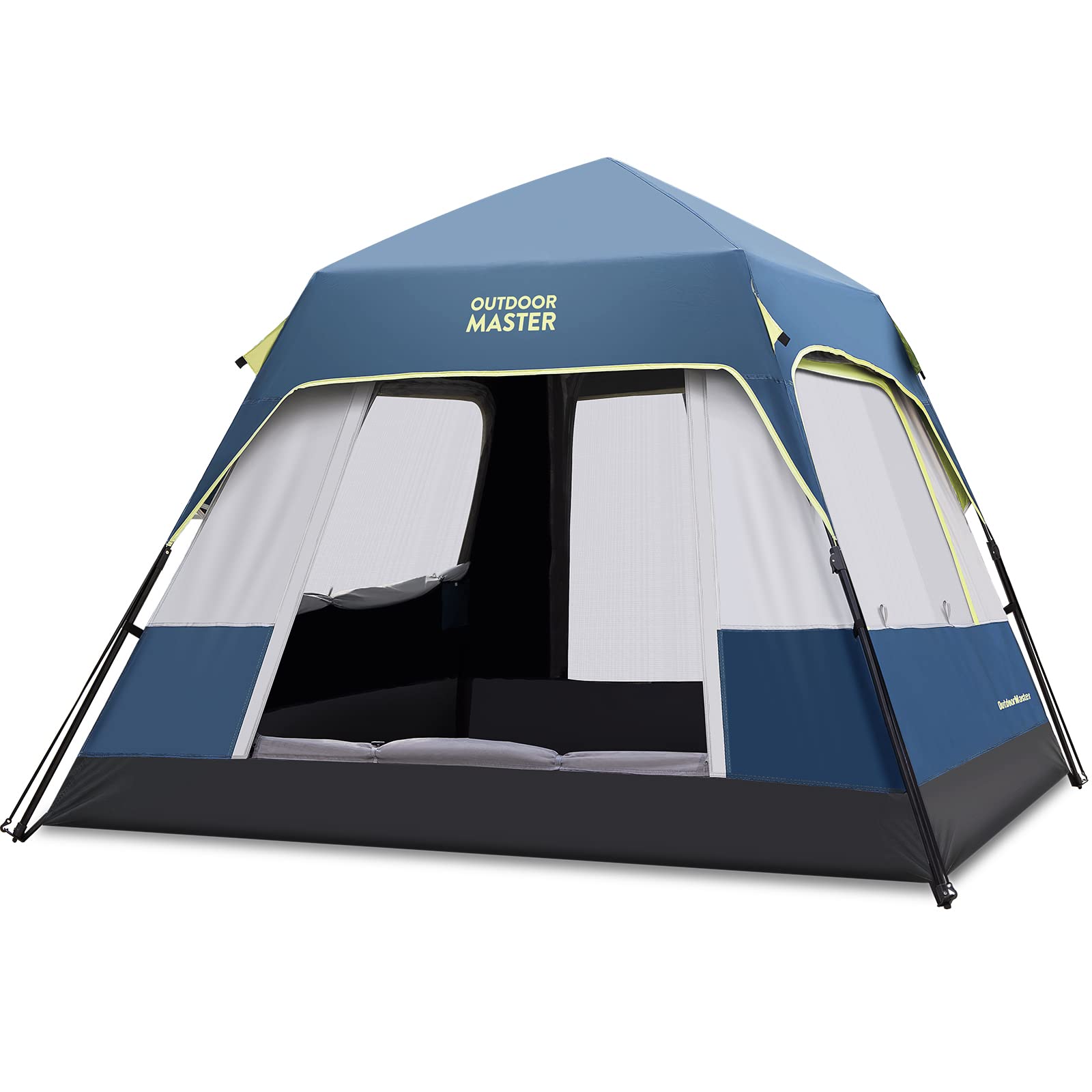 OutdoorMaster Tents, 4/6/8 Person Camping Tent with Dark Space Technology, Easy Setup in 60 Seconds, Weatherproof Pop Up Tent fo