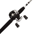 Shakespeare Alpha Baitcasting Reel And 6' Fishing Rod Combo, Low Profile Reel, Right/Left Handle Position, 2-Piece Tubular Glass