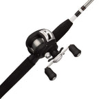 Shakespeare Alpha Baitcasting Reel And 6' Fishing Rod Combo, Low Profile Reel, Right/Left Handle Position, 2-Piece Tubular Glass