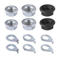 Savita 12Pcs Bike Wheel Axle Nut And Bicycle Hub Safety Washer Kit, Carbon Steel M8/M9.5/M10 Bicycle Hub Flanged Axle Nuts Bicyc