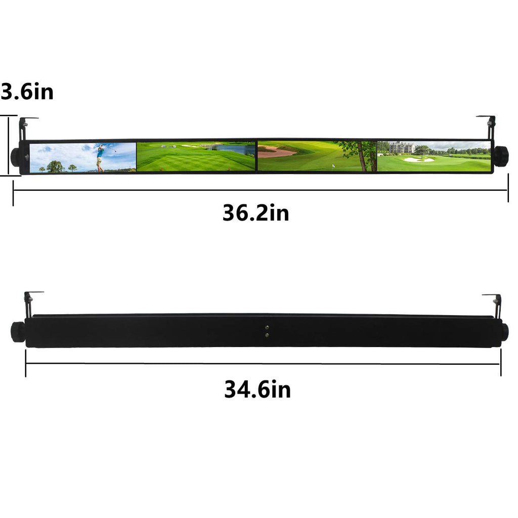 Hkoo Golf Cart Mirror, Universal 4 Panel Rear View Mirror Fits Golf Carts Ezgo, Club Car
