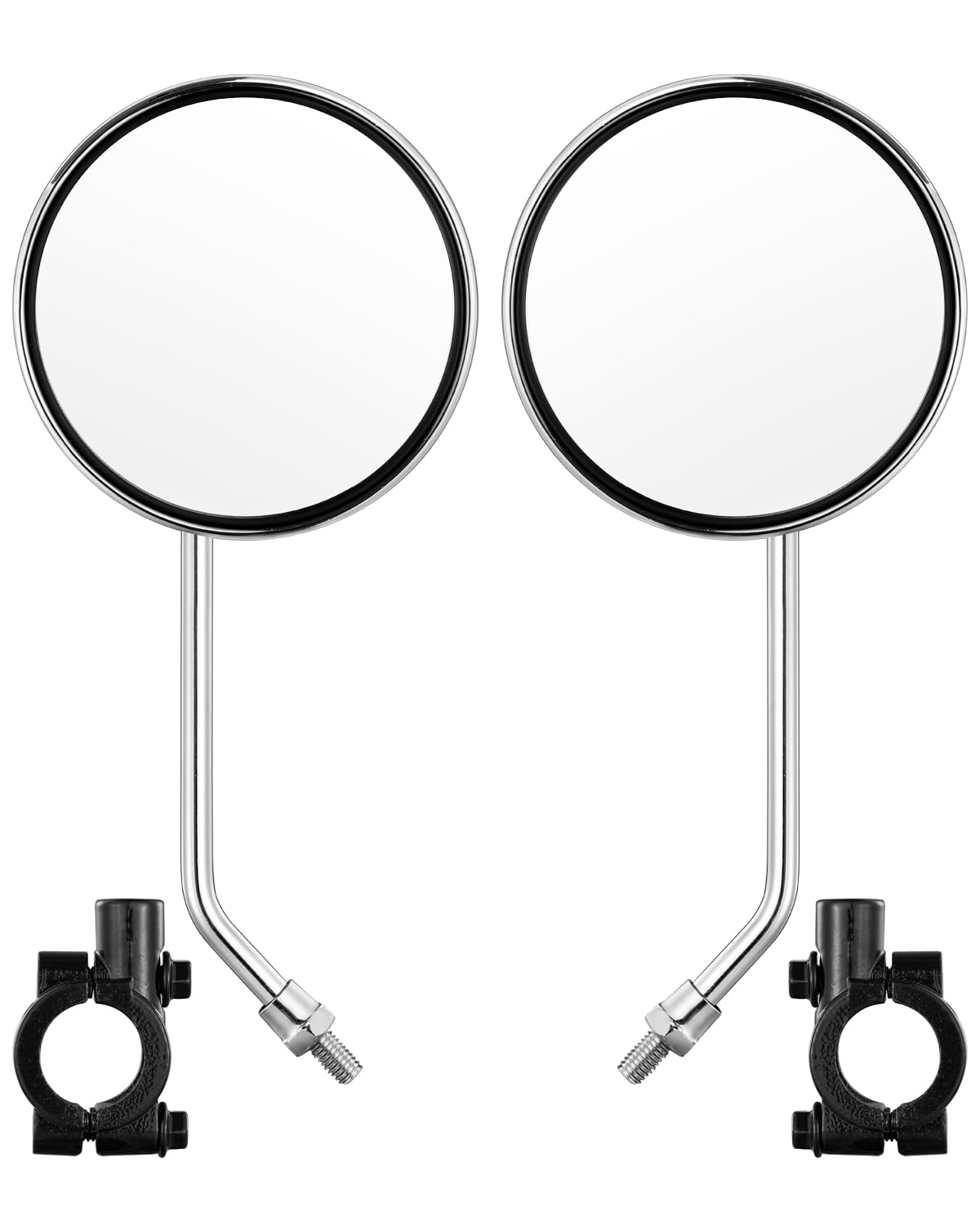 Bike Handlebar Rearview Mirror, Universal Adjustable Rotatable Vintage Safe Clear Mirror for Mountain Road Bike Bicycle ebike Mo
