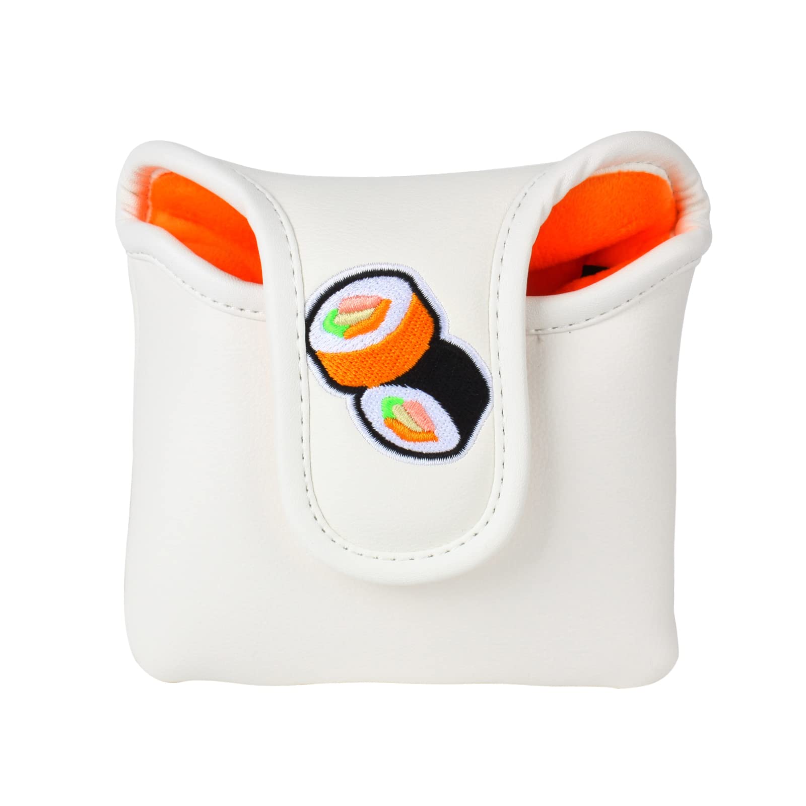 Andux Golf Putter Head Covers Pu Mallet Putter Cover White Sushi Mt/Tg19